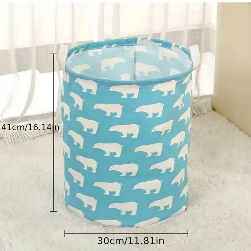 Large Capacity Cotton Linen Laundry Basket (1PC)